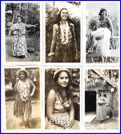 12 Vintage Hawaii Hula Girl Photo 1940's