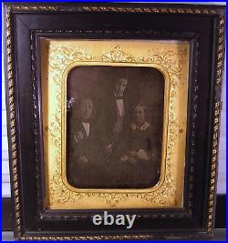 1850s Ambrotype Family Portrait Photo in Original Frame