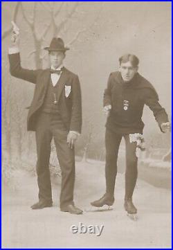 1897 Speed Ice Skating Joseph Archer Calumet MI Starter Gun Medal Photograph