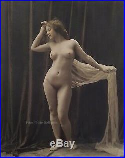 1910s Original Female Nude Charles Wesley Gilhousen Vintage Silver Gelatin Photo
