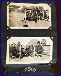 1917 WWI VINTAGE PHOTO ALBUM 2nd MINN MACHINE GUN CO. SOLDIERS CAMP TRAIN CAR