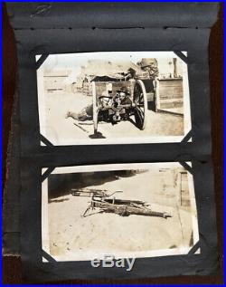 1917 WWI VINTAGE PHOTO ALBUM 2nd MINN MACHINE GUN CO. SOLDIERS CAMP TRAIN CAR