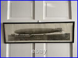 1919 B&W Framed Photo Zeppelin By Burt Picot