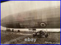 1919 B&W Framed Photo Zeppelin By Burt Picot