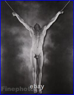 1940/81 Vintage Surreal Male Nude Crucifixion Photo Art GEORGE PLATT LYNES 16x20