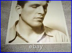 1940 gay interest Navy young man model pose black white photograph eyes closed w