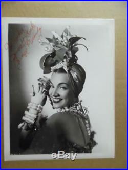 1940s CARMEN MIRANDA Signed Inscribed Photo Brazilian Bombshell Vintage Original