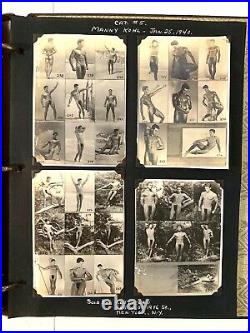 1940s Vintage Scrap book of gay male erotica photo sheets Schuler, Rolando