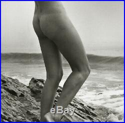 1950 Original Andre De Dienes Female Nude Body Surreal Silver Gelatin Photograph