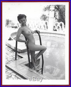 1950 Vintage Nude PhotoExtremely RarePerky Breasts Peggy Winters @ Spider Pool