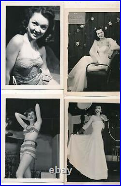 1950s Original Lot of Sixteen Risque Glamour & Bikini Pin-Up Photos Show Girls