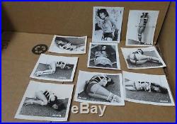 1950s Set of 9 Vintage & Original Black & White Photos Women in Bondage 4 X 5