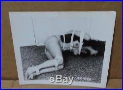 1950s Set of 9 Vintage & Original Black & White Photos Women in Bondage 4 X 5