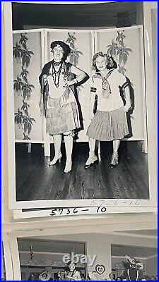 1953 VTG Set 29 Photos Adult Party Original Vintage B&W Photo Pack Costumes COA