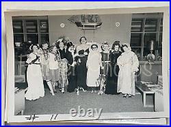 1953 VTG Set 29 Photos Adult Party Original Vintage B&W Photo Pack Costumes COA