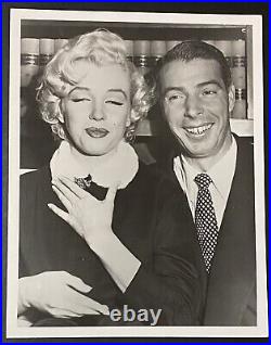 1954 Marilyn Monroe Original Photo Marriage Joe DiMaggio Yankee Stamped