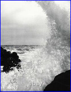 1968 Vintage LUCIEN CLERGUE Sea Wave Splash Rock Water Seascape Photo Art 12x16