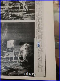 1969 July 21st Neil Armstrong Plants Stars And Stripes Aldrin Salutes On Moon