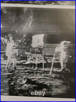 1969 July 21st Neil Armstrong Plants Stars And Stripes Aldrin Salutes On Moon