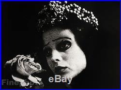 1974 Vintage IRINA IONESCO 16x12 Photo Gravure FEMALE Portrait Rose Gothic Art