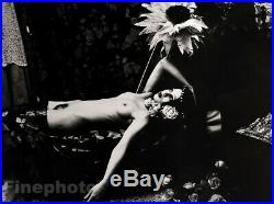 1974 Vintage IRINA IONESCO Art Deco FEMALE NUDE Gothic Flower France Photo Art
