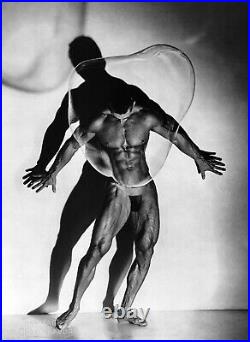 1987 HERB RITTS 16X20 Vintage Photo Gravure Semi Nude Male Bubble Muscle body