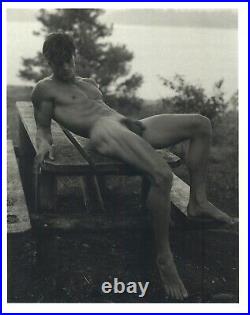 1990 Bruce Weber Nude Male Model On A Picnic Table Art Photo Gravure