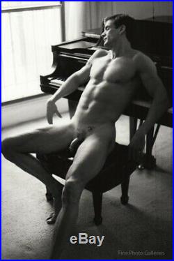 1990's Original Male Nude Piano Silver Gelatin Art Photograph By Jay Jorgensen