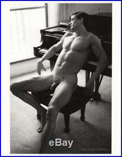 1990's Original Male Nude Piano Silver Gelatin Art Photograph By Jay Jorgensen