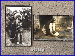 2 Original Walter Layman Photos Eagle Plume Reservation Indian Montana Pima Ariz