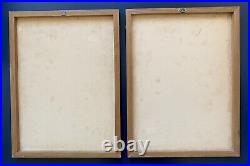 2 wood framed antique vintage black & white photographs greece greek ruins 16x12