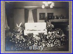 3 Vtg 20s 30s Child Funeral Photos Casket Coffin Post Mortem 13 7/8 X 11 7/8