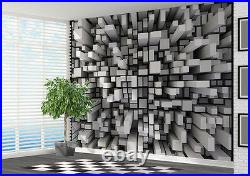 3d Wallpaper abstract Black and White small block wall mural photo (19266213) 3d
