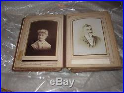 5 Vintage CDV Cabinet Photo Album Decorative from 1800's, many identified