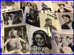 500 MIXED LOT OF MOVIE STAR PHOTOS 8 by10 Vintage Photos 1920s & LATER #box31k