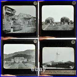 62 Antique Magic Lantern Slide Photo China Tibet Chinese View People Dress 1910