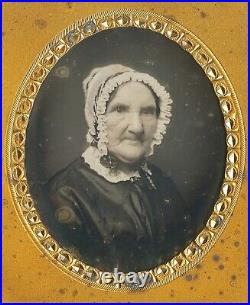 6th plate daguerreotype Whitehurst galleries Elderly Woman Push Button Case