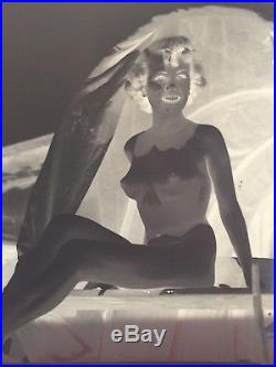 7 Vintage 1950s Female Black & White Nude Photographs & Negatives -Betty Page