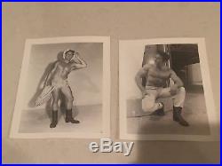 8 Vintage BODYBUILDER Male Physique Gay Interest B&W Photo 1950s CONSTRUCTION
