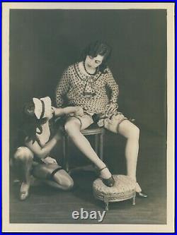 A Large size 7x9 Grundworth French nude woman original 1925 gelatin silver photo