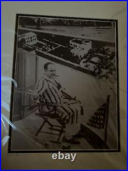 AL CAPONE FISHES IN A ROBE IN 1928LEGENDARY GANGSTER 16x20 PHOTO