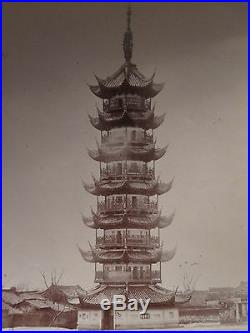 ANTIQUE VINTAGE CHINA CHINESE TURN 19th CENTURY PAGODA ARCHITECTURE CITY PHOTO