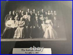 ANTIQUE VTG set of 2FRAMED FAMILY GROUP PHOTOGRAPH PICTURE 1907