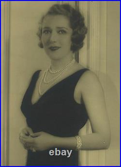 AUTHENTIC 1920s GORGEOUS DECO MARY PICKFORD GOWN SILVER GELATIN 11x14 PHOTOGRAPH