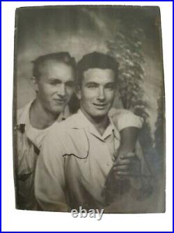 Affectionate Friends Male Buddy Boys Men Gay Couple Vintage Photo 1950's