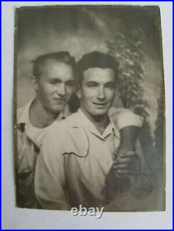 Affectionate Friends Male Buddy Boys Men Gay Couple Vintage Photo 1950's