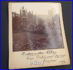 Antique 1896 vintage London Brighton England photos lot of 15 Parliament Tower