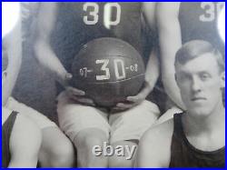 Antique 1908 Men's Basketball Group Team Photo Picture Framed Elmira, NY