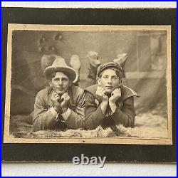 Antique Cabinet Card Photograph Handsome Young Men Gay Int Great Pose Wilber NE