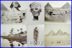 Antique Egypt Albumen Photo Album Pyramids Spinx Mummy Pharaoh Parthenon Galata